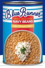 Blue Runner Navy Beans New Orleans Spicy Cream Style 16 oz.